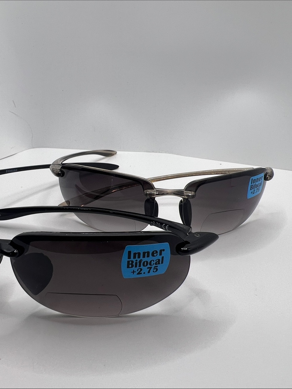 Two-Pair Semi-Rimless Sunglasses with Inner Bifocal Lenses - NWOT - P2 - Picture 6 of 7